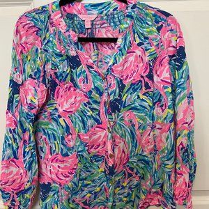 Lilly Pulitzer Button Down Cotton Top